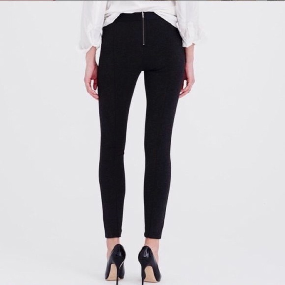 J Crew Black Pixie Pant Zip Legging Sz 